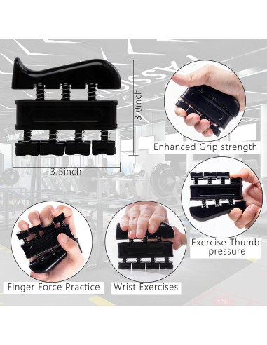 Entrenador de Fuerza de Agarre Xzyppci - Kit 8 Piezas Ajustable