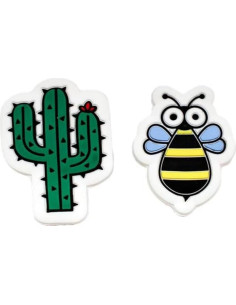 Amortiguadores de Tenis GAMMA Nature - Cactus y Abeja - Paquete de 2 2