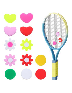 12PCS Amortiguadores de Raqueta de Tenis HJZHII Silicona Multicolor
