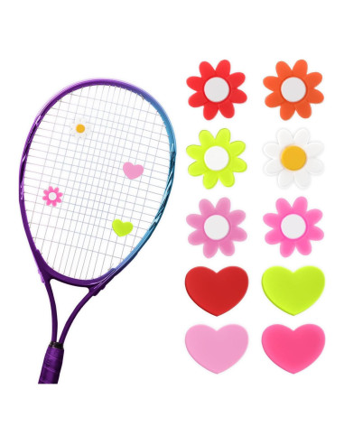10 Amortiguadores de Raqueta de Tenis Teaaha Silicona Coloridos