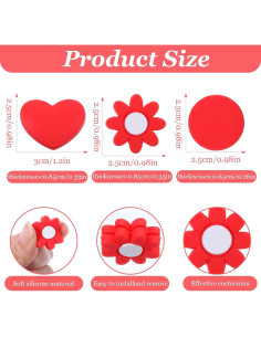 12PCS Amortiguadores de Raqueta de Tenis HJZHII Silicona Multicolor 2