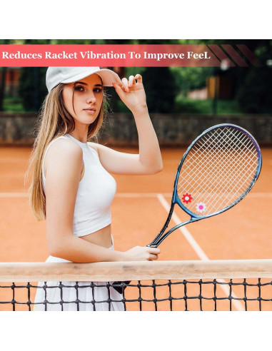 12PCS Amortiguadores de Raqueta de Tenis HJZHII Silicona Multicolor