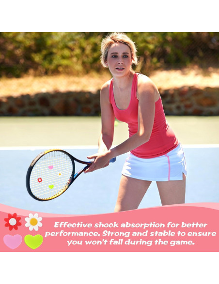 10 Amortiguadores de Raqueta de Tenis Teaaha Silicona Coloridos 10 Amortiguadores de Raqueta de Tenis Teaaha Silicona Coloridos