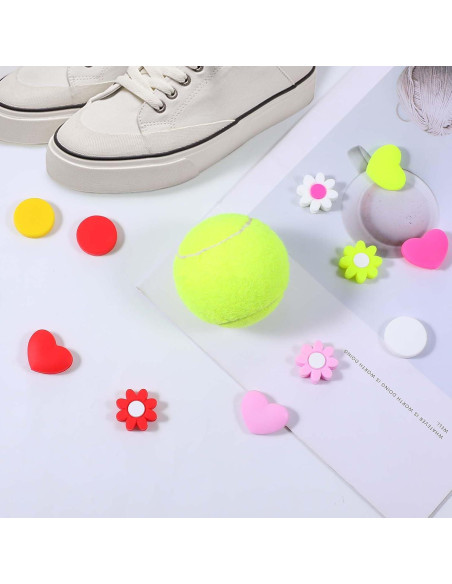 12PCS Amortiguadores de Raqueta de Tenis HJZHII Silicona Multicolor