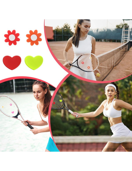 10 Amortiguadores de Raqueta de Tenis Teaaha Silicona Coloridos 10 Amortiguadores de Raqueta de Tenis Teaaha Silicona Coloridos