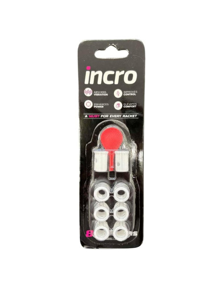 Amortiguadores de Padel Incro Blancos - Paquete de 8 Unidades