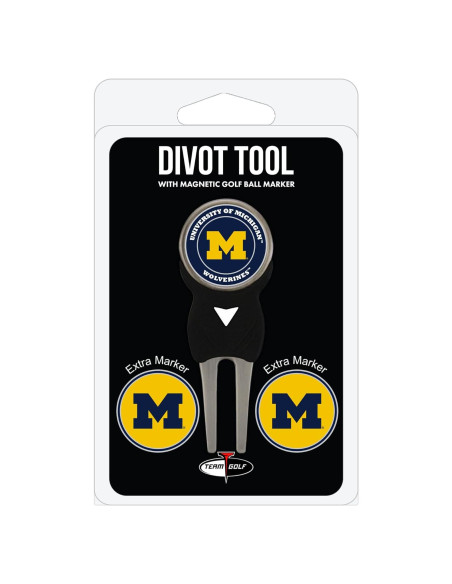 Herramienta Divot Team Golf NCAA Michigan + 3 Marcadores