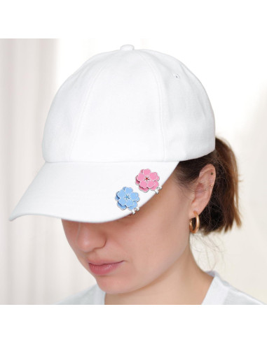 Marcador de bola de golf magnético Gosknor con clip flor - Set 2 piezas