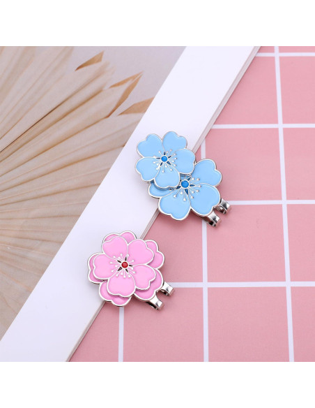 Marcador de bola de golf magnético Gosknor con clip flor - Set 2 piezas