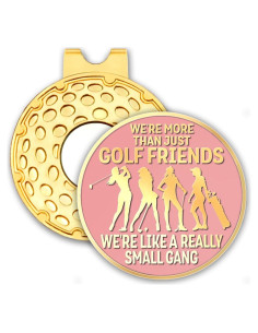 Clip para Sombrero de Golf Rofiowa Rosa Dorado con Marcador