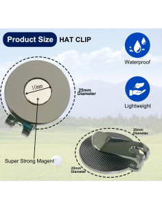 Clip de Gorra Adhere con Soporte Magnético para Golf - 2 Pcs 2