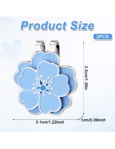 Marcador de bola de golf magnético Gosknor F24067 azul - 2 piezas 2