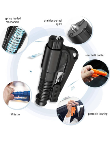 16 Piezas Rompedor de Ventanas y Cortador de Cinturón LittleVoleSherry