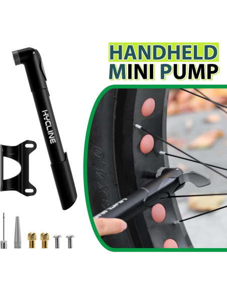 Bomba de Bicicleta Mini Hycline 120 PSI Válvula Dual Portátil