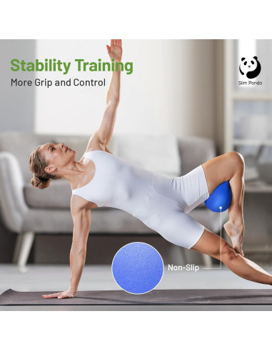 Bola de Pilates Slim Panda 22.86 cm Antideslizante y A Prueba de Explosiones