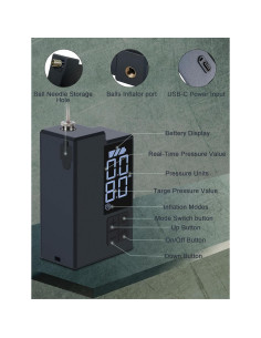 Bomba de aire eléctrica portátil Keebly para balones - 4 modos 2