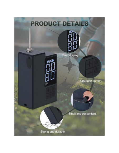 Bomba de aire eléctrica portátil Keebly para balones - 4 modos