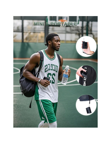 Bomba de aire eléctrica portátil Keebly para balones - 4 modos