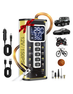 Compresor de Aire Portátil Teffim 150PSI 20000mAh Inflador