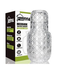 Juego de Jarra y Vaso Homvle 537ml Piedra Preciosa