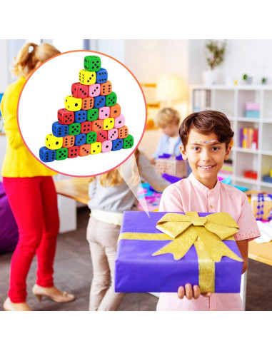 36 Dados de Espuma Coloridos Kasyat para Niños 3+ Años