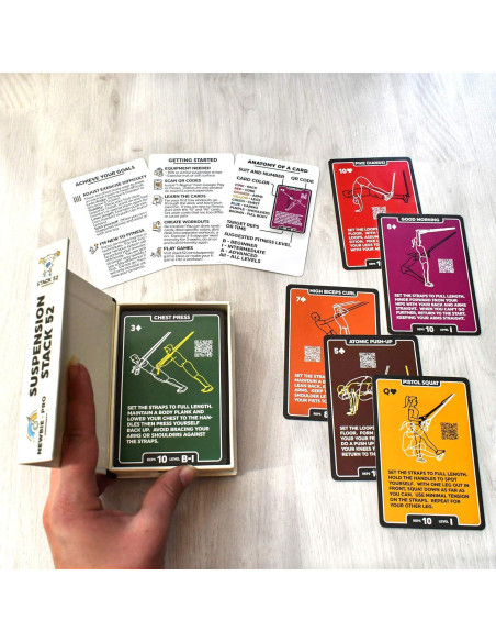 Tarjetas de Ejercicio de Suspensión Stack 52 - 52 Ejercicios