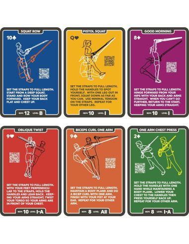 Tarjetas de Ejercicio de Suspensión Stack 52 - 52 Ejercicios