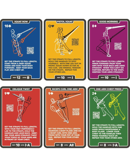 Tarjetas de Ejercicio de Suspensión Stack 52 - 52 Ejercicios