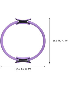 Anillo de Pilates BESPORTBLE 42x38cm Púrpura EVA Fitness 2