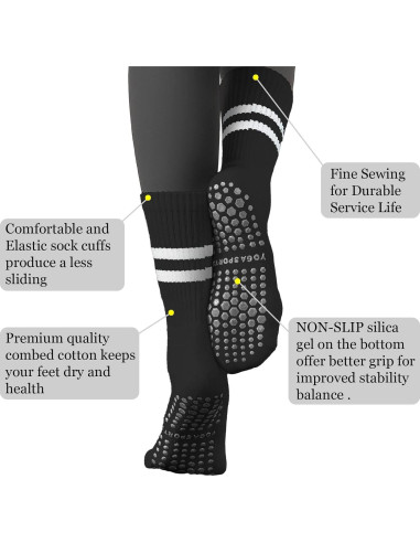Calcetines Antideslizantes FLYDO para Mujeres - Yoga y Pilates