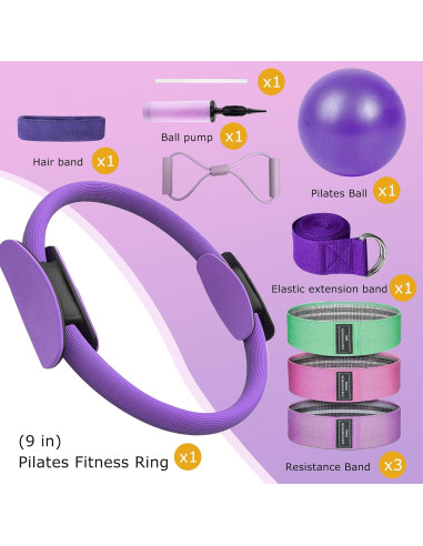 Kit de Pilates Premium Bokynu JR-001 para Mujeres 8 en 1