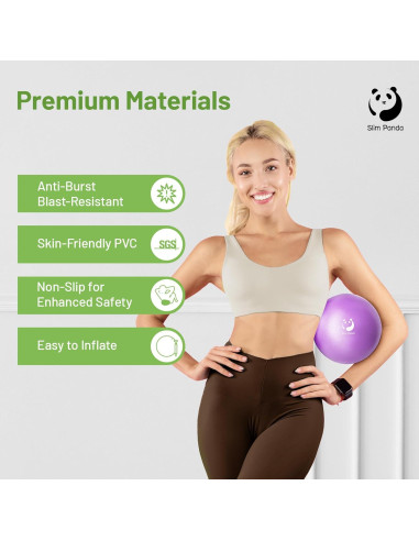 Pelota de Pilates Slim Panda 22.86 cm Antiburst para Ejercicio