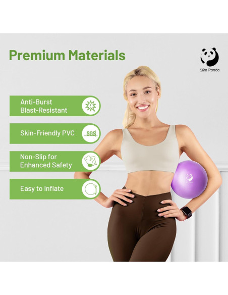 Pelota de Pilates Slim Panda 22.86 cm Antiburst para Ejercicio