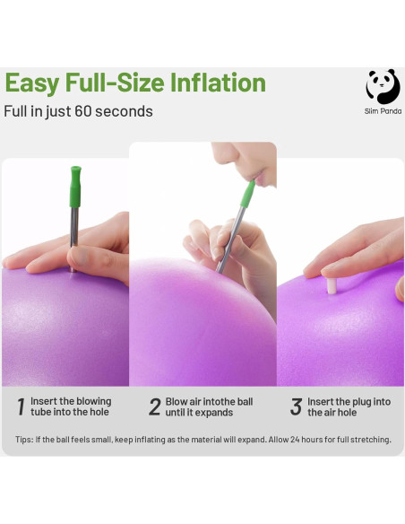 Pelota de Pilates Slim Panda 22.86 cm Antiburst para Ejercicio