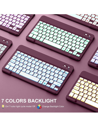 Funda con Teclado para iPad Air 11" Harvopu Mulberry