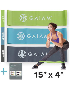Kit de Bandas de Resistencia Gaiam Restore - 3 Niveles 38x10cm 2