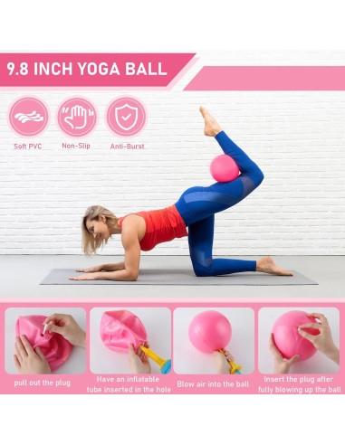 Kit de Pilates 13 Piezas Party Greeting - Anillo, Bandas y Pelota