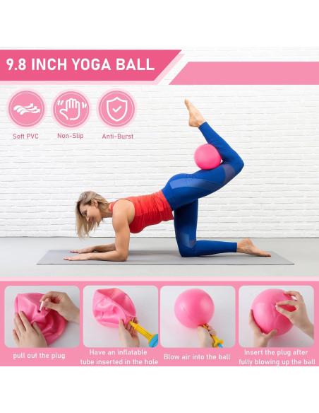 Kit de Pilates 13 Piezas Party Greeting - Anillo, Bandas y Pelota