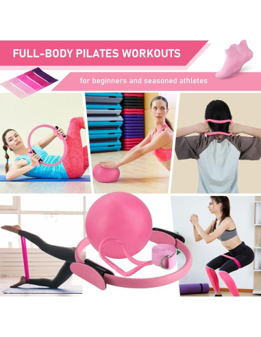 Kit de Pilates 13 Piezas Party Greeting - Anillo, Bandas y Pelota