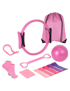 Set de Anillo y Bola de Pilates Lulong 13 Piezas Morado