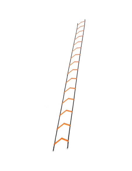 Escalera de Velocidad JAWKU 6.4m Ajustable 15 Escalones Naranja