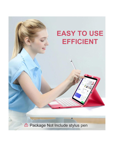 Funda con Teclado para iPad 11"/10.9" Harvopu Rosa
