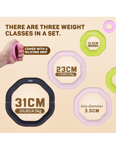 Anillo de Peso 2-en-1 Leikefitness Kettlebell y Mancuerna 0.15-4.5kg