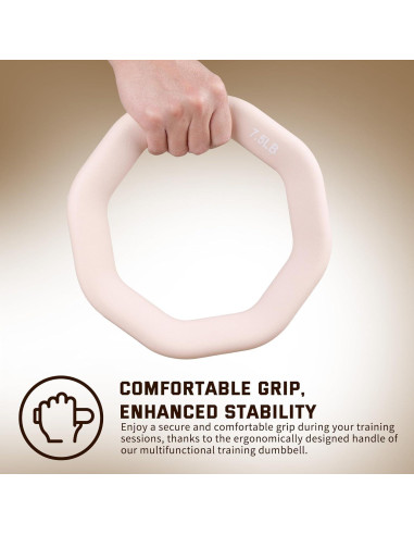 Anillo de Peso 2-en-1 Leikefitness Kettlebell y Mancuerna 0.15-4.5kg