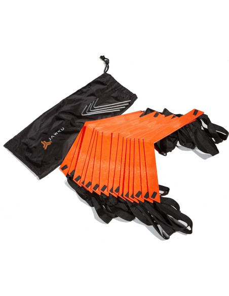 Escalera de Velocidad JAWKU 6.4m Ajustable 15 Escalones Naranja