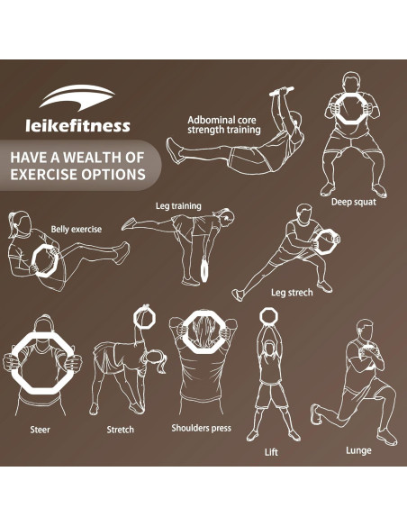 Anillo de Peso 2-en-1 Leikefitness Kettlebell y Mancuerna 0.15-4.5kg