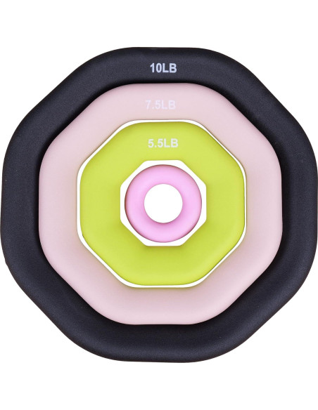 Anillo de Peso 2-en-1 Leikefitness Kettlebell y Mancuerna 0.15-4.5kg