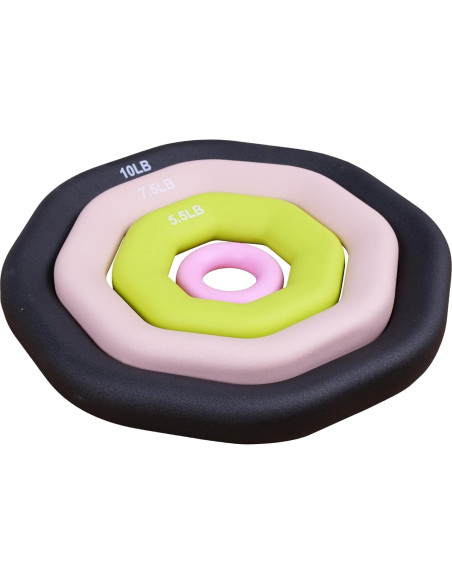 Anillo de Peso 2-en-1 Leikefitness Kettlebell y Mancuerna 0.15-4.5kg