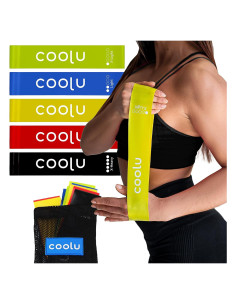 Set de 5 Bandas de Resistencia COOLU para Ejercicio y Yoga