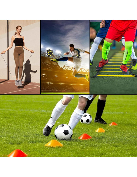 Escalera de Agilidad AOPUETRX 6m con 12 Conos y Cuerda